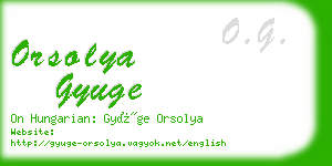 orsolya gyuge business card
